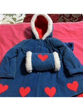 FISCHEL BY Johnston toddler jumper, lined coat and muffler. Vintage. 2T